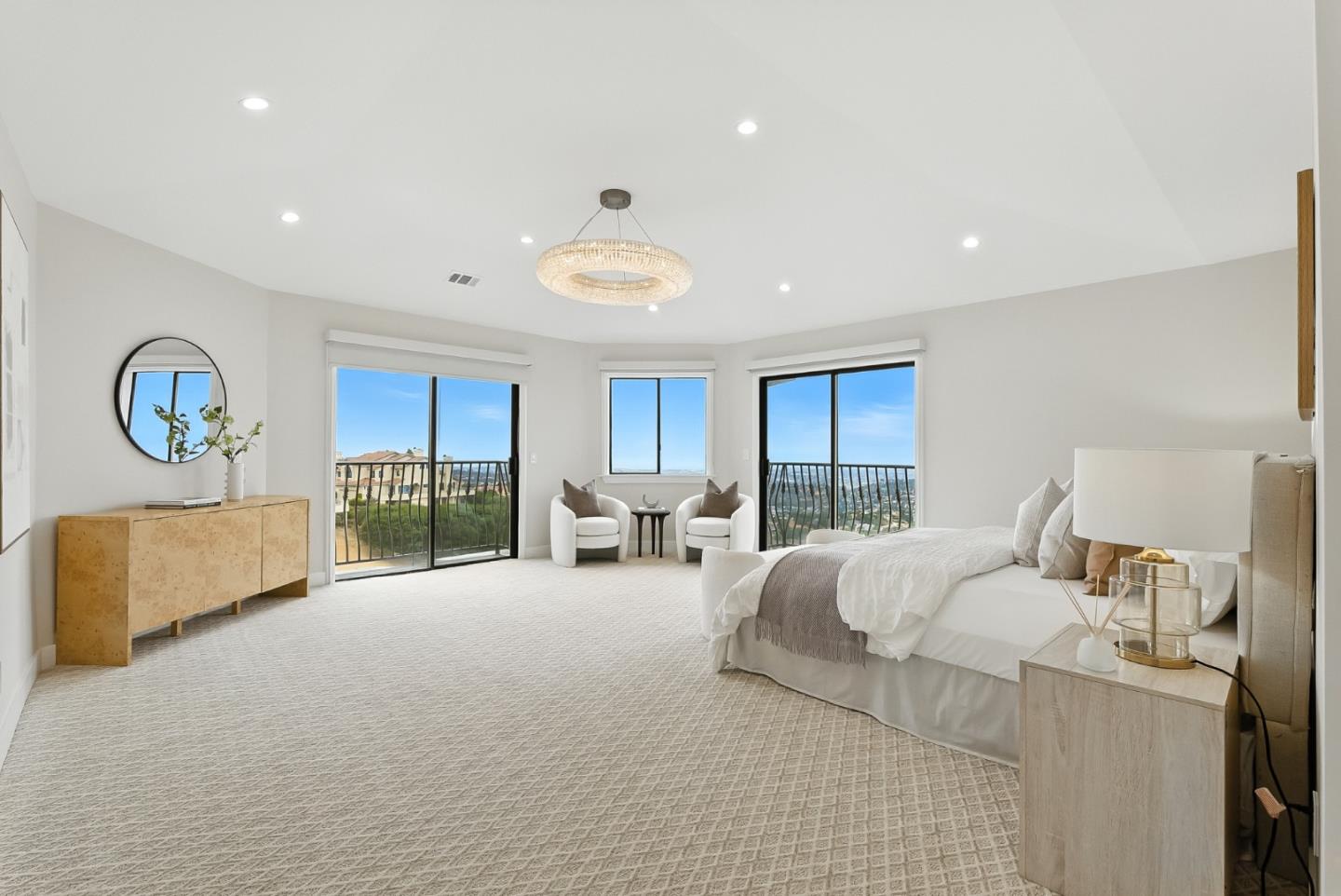 1 Lewis Ranch Road San Carlos, CA 94070 - Photo 49 of 111 a large bedroom with bed and a large window