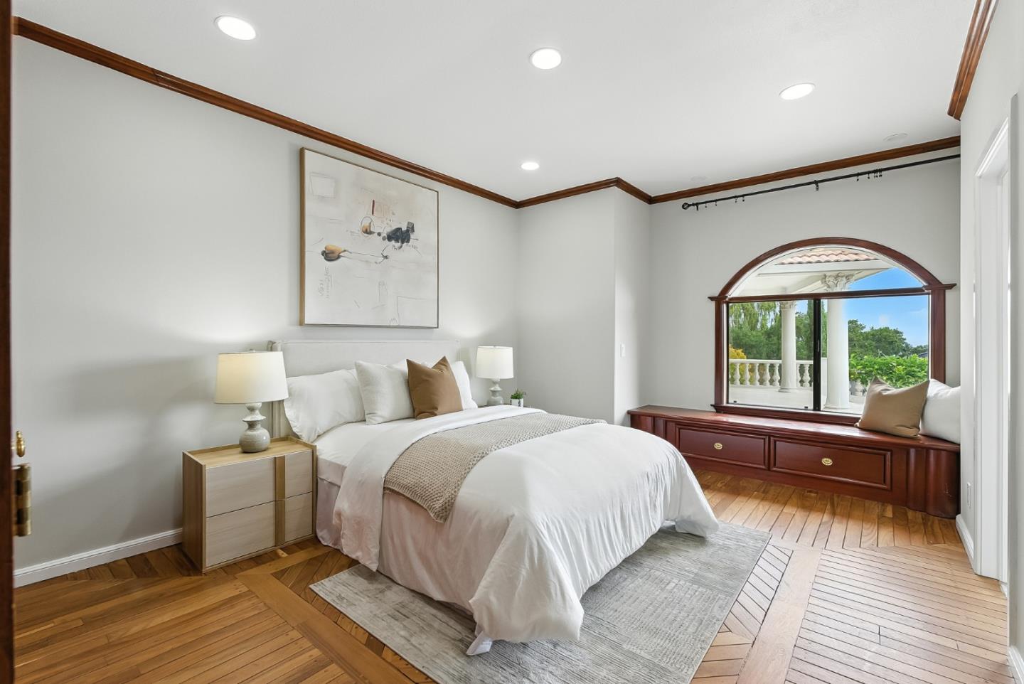 1 Lewis Ranch Road San Carlos, CA 94070 - Photo 74 of 111 a spacious bedroom with a large bed and a large window