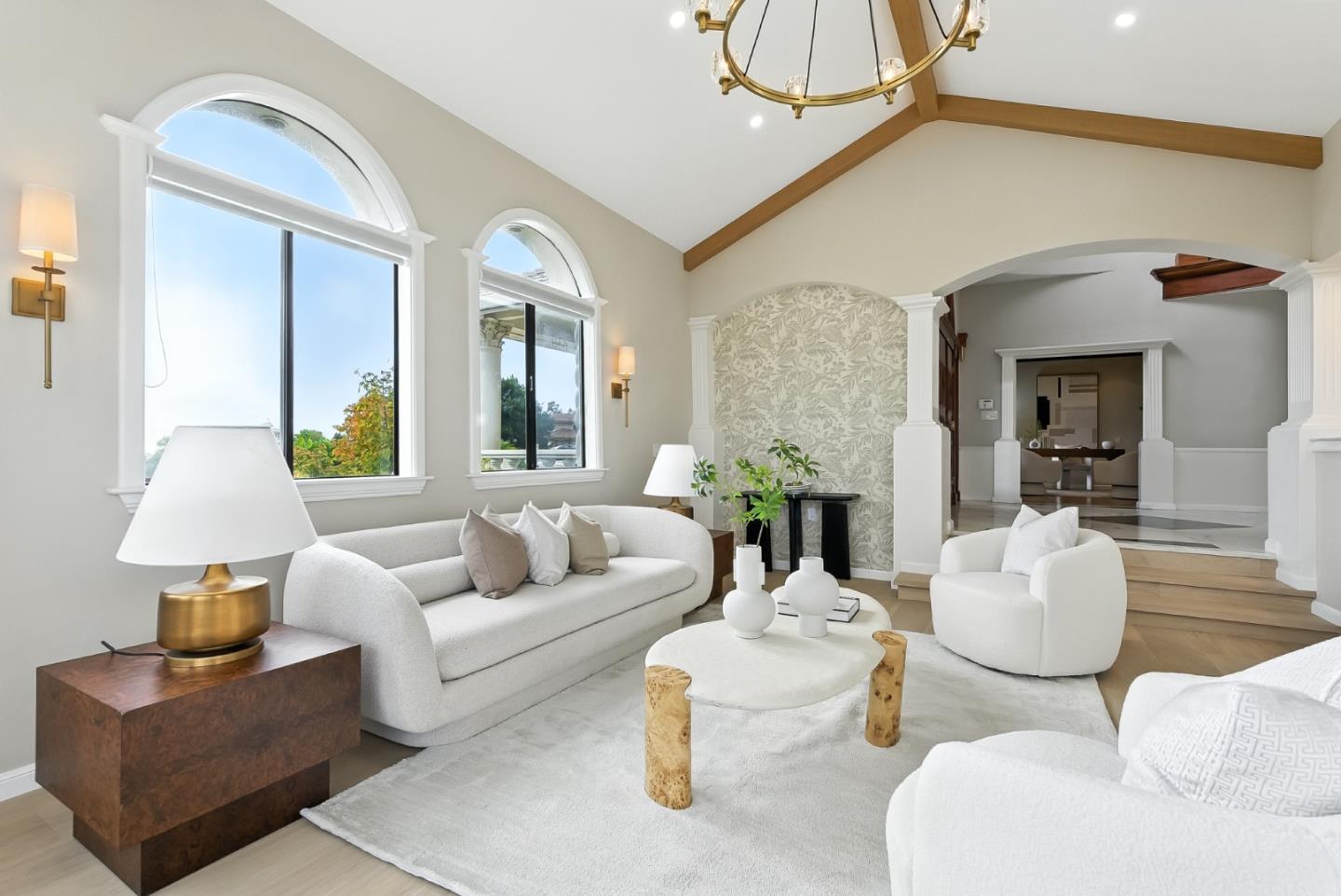 1 Lewis Ranch Road San Carlos, CA 94070 - Photo 83 of 111 a living room with furniture and a lamp