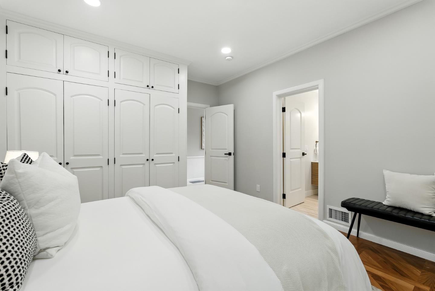 1 Lewis Ranch Road San Carlos, CA 94070 - Photo 90 of 111 a bedroom with a bed and a couch