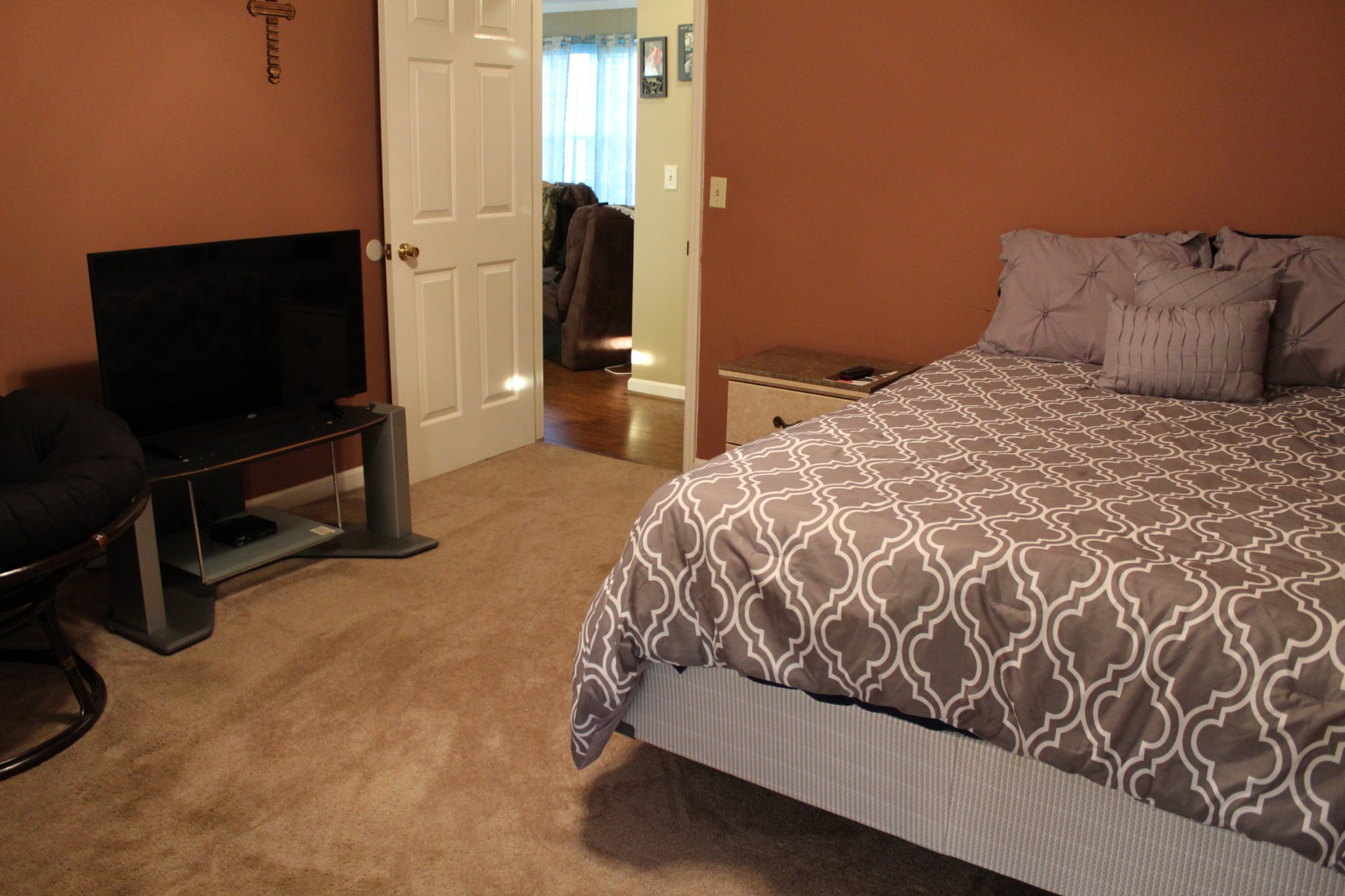2851 Jack Teasley Road Pleasant View, TN 37146 - Photo 22 of 36 a bedroom with a bed and a flat screen tv