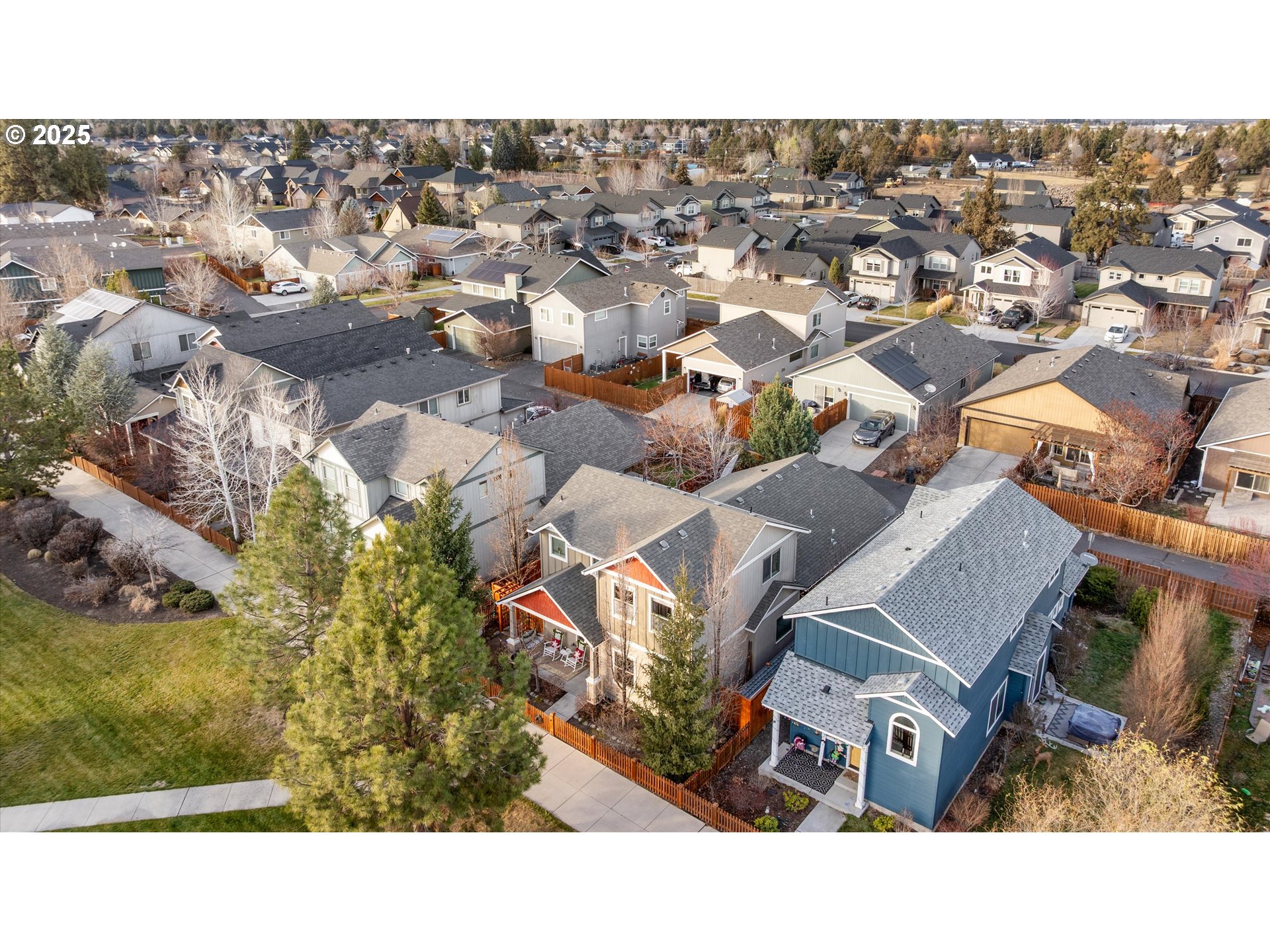 21281 Bellflower Place Bend, OR 97702 - Photo 39 of 48 an aerial view of a house with a yard