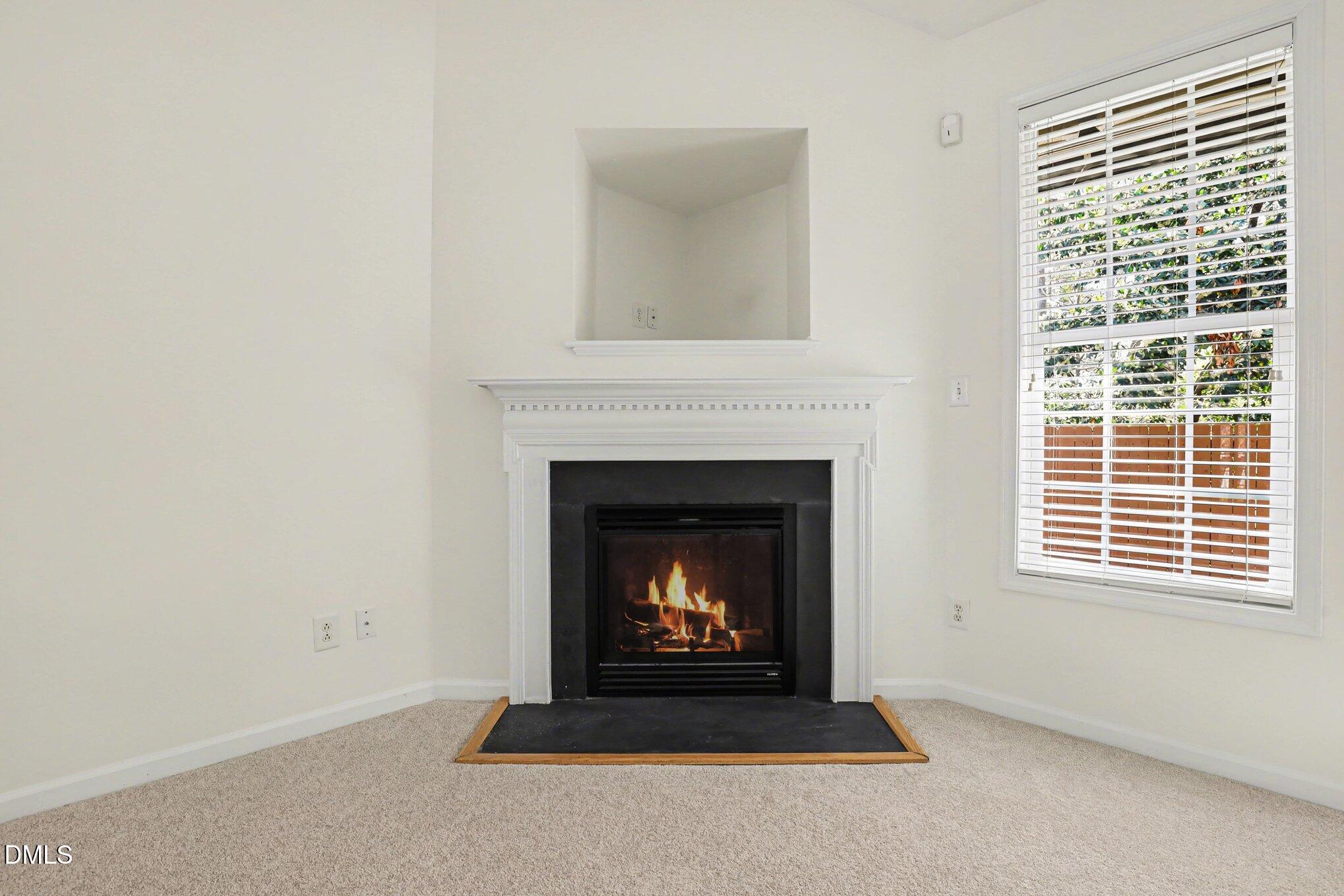 723 Swan Neck Lane Raleigh, NC 27615 - Photo 13 of 52 a living room with a fireplace and a window