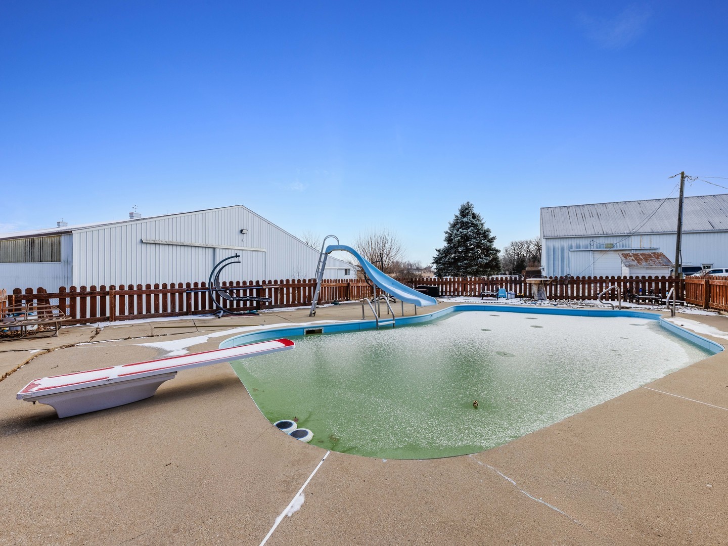 29153 South Klemme Road Beecher, IL 60401 - Photo 11 of 54 a view of a swimming pool with a slide