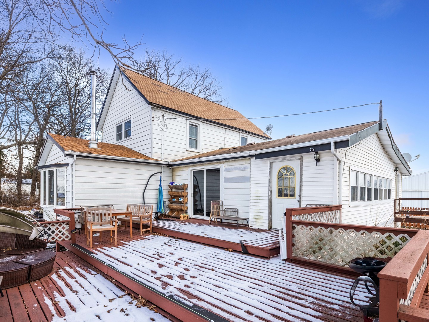 29153 South Klemme Road Beecher, IL 60401 - Photo 42 of 54 a view of a house with wooden deck
