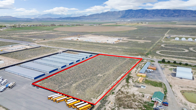 727 South Allens Rnch Road, Unit 8 Fairfield, UT 84013 - Photo 2 of 16 Aerial overview of property's location featuring property parcel outlined and a mountain backdrop
