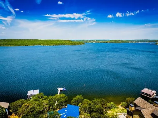 a view of a lake with an outdoor space