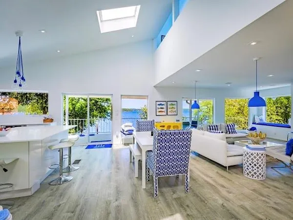 a outdoor space with patio furniture