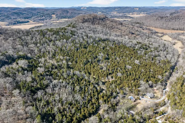 an aerial view of house with yard and mountain view