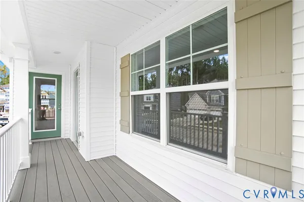 a view of front door deck