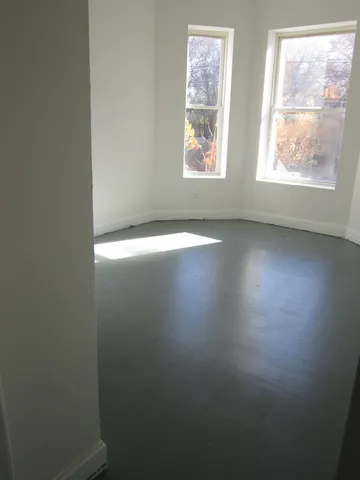 an empty room with a window