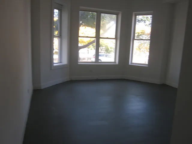 an empty room with a window