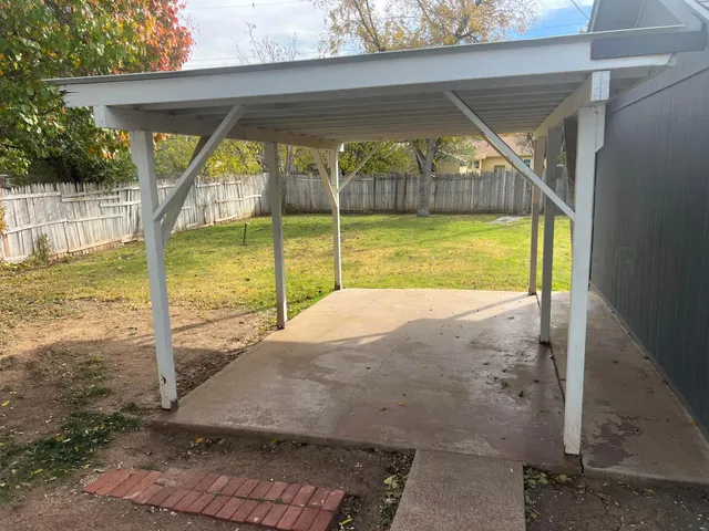a house view with a outdoor space