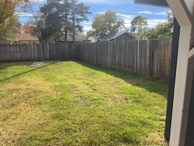 a view of wooden balcony