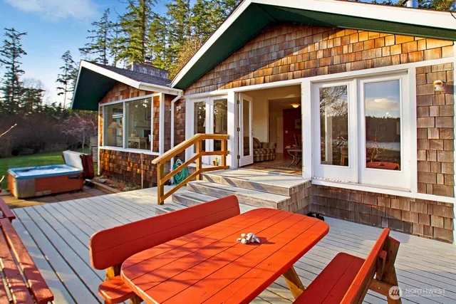 a view of a house with a deck