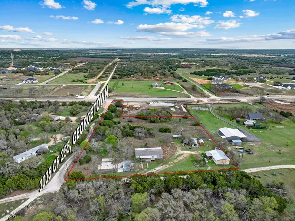 an aerial view of a city