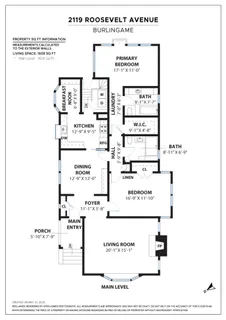 $2,695,000 | 2119 Roosevelt Avenue, Burlingame, CA 94010