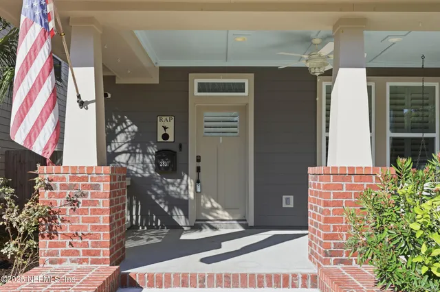 a front view of a house