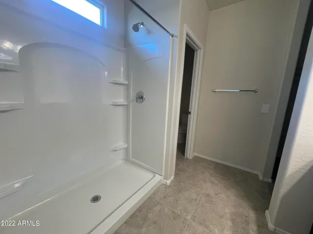 a bathroom with a tub