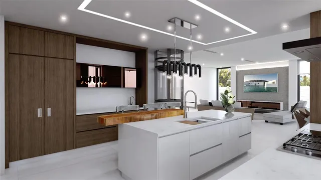 a room with furniture and a flat screen tv