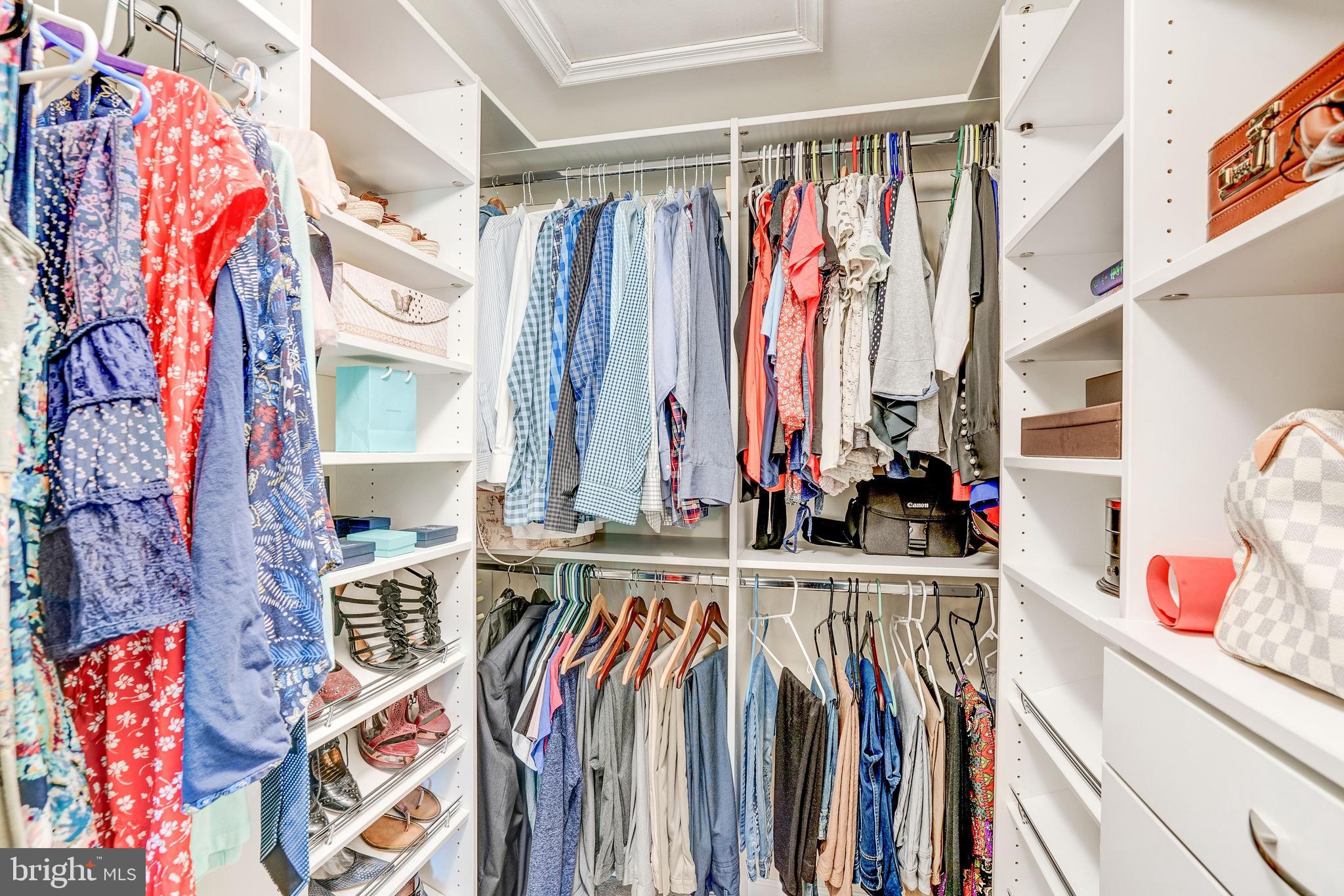 921 Riva Ridge Drive Great Falls, VA 22066 - Photo 27 of 44 double hung master closet with shelves, organizers