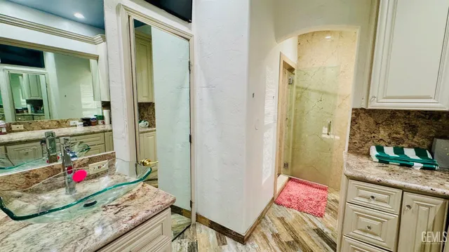 a view of a backyard with patio