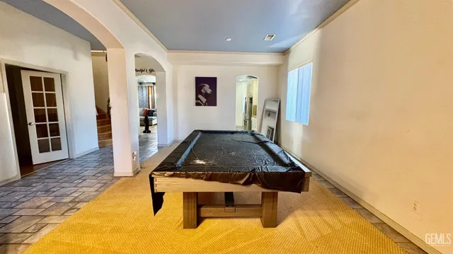 a room with furniture