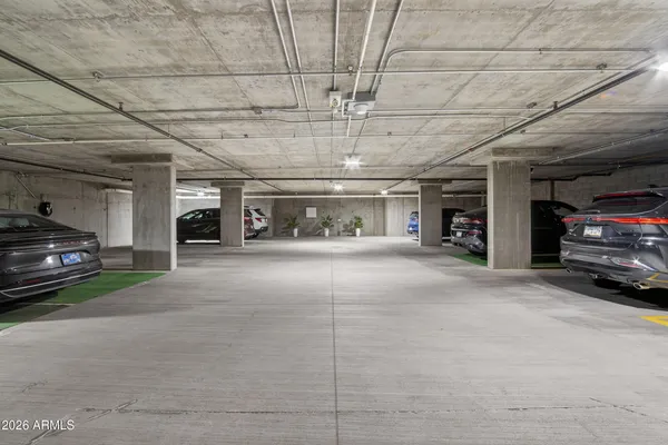 a view of a car garage