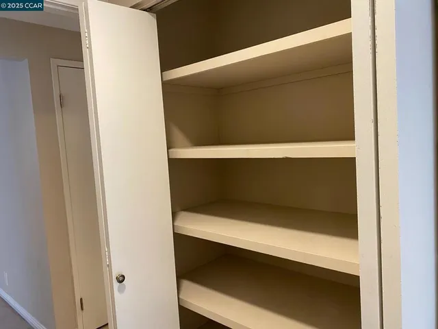 a close view of closet
