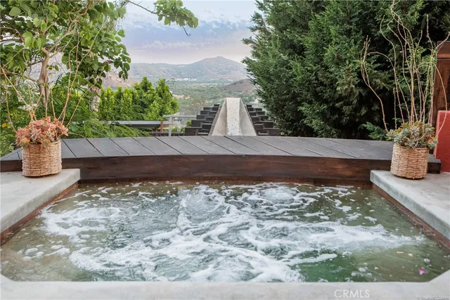 a view of a balcony with outdoor space