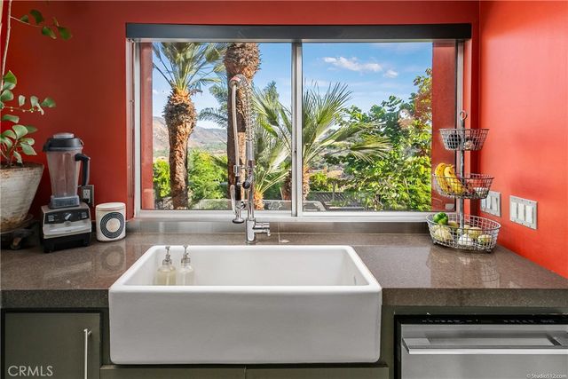 a view of a couch in a balcony