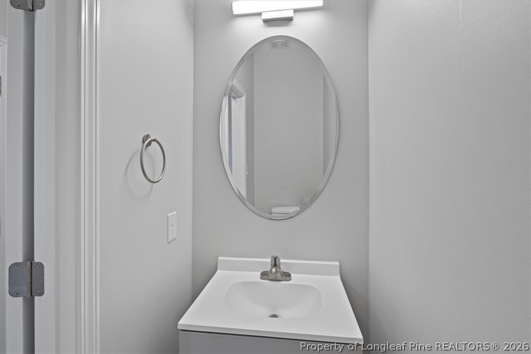 134 Huzzas Circle Cameron, NC 28326 - Photo 6 of 31 a bathroom with a sink a mirror and a shower