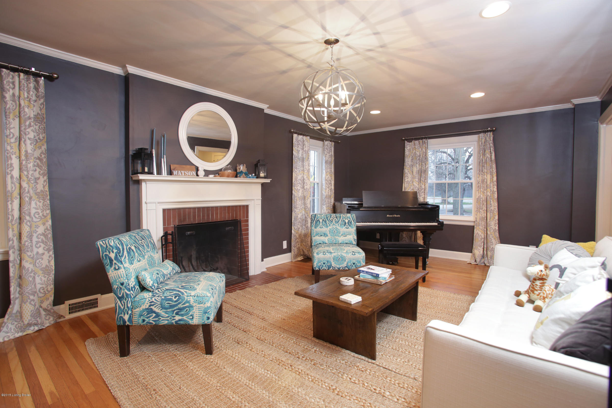 2901 Dundee Road Louisville, KY 40205 - Photo 2 of 35 Living room with fireplace