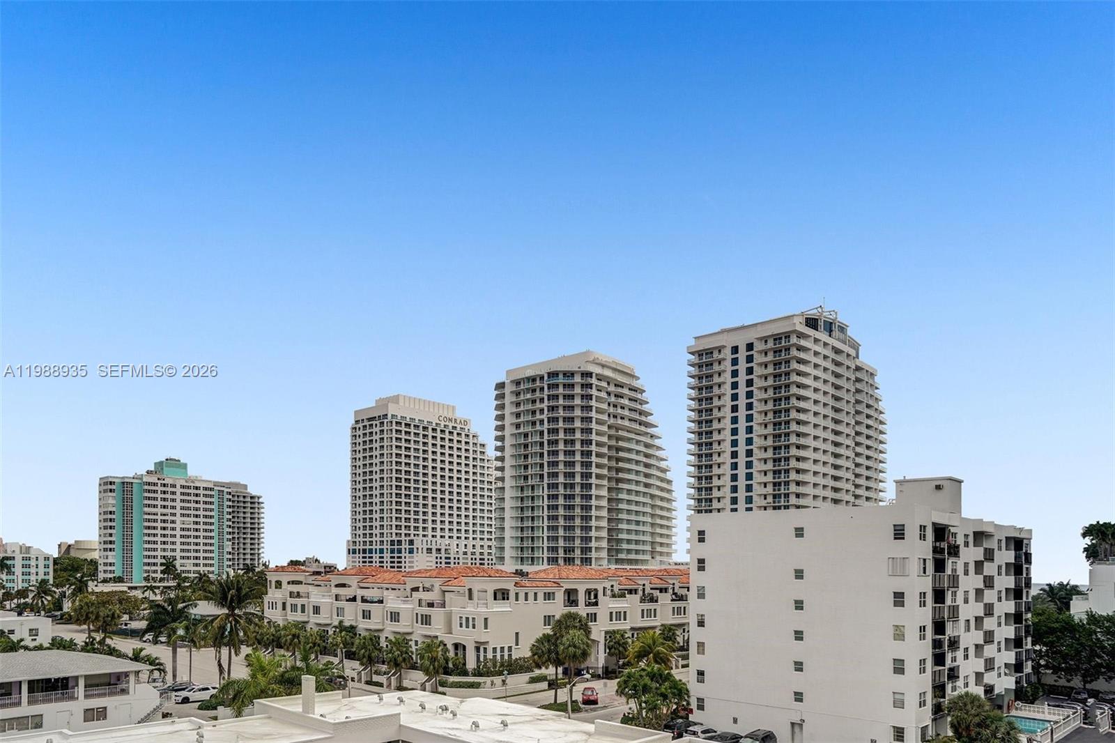 401 North Birch Road, Unit 513 Fort Lauderdale, FL 33304 - Photo 33 of 37 a view of a city with tall buildings