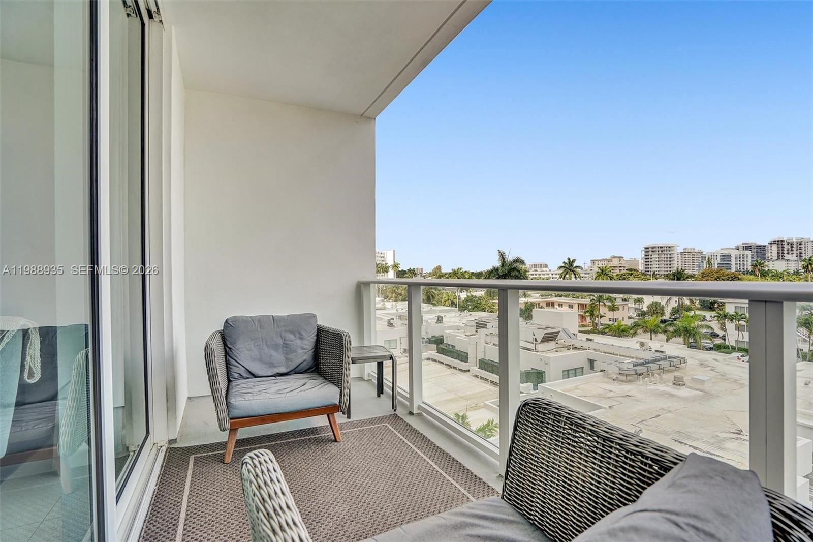 401 North Birch Road, Unit 513 Fort Lauderdale, FL 33304 - Photo 34 of 37 a view of balcony with furniture