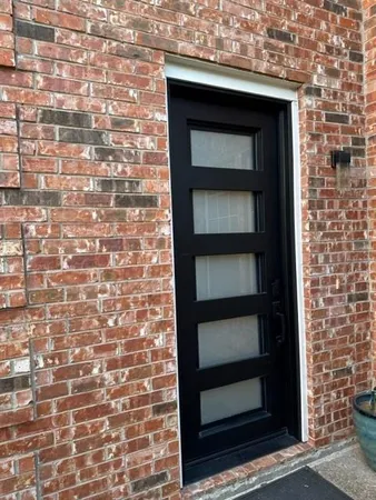 a building with a door