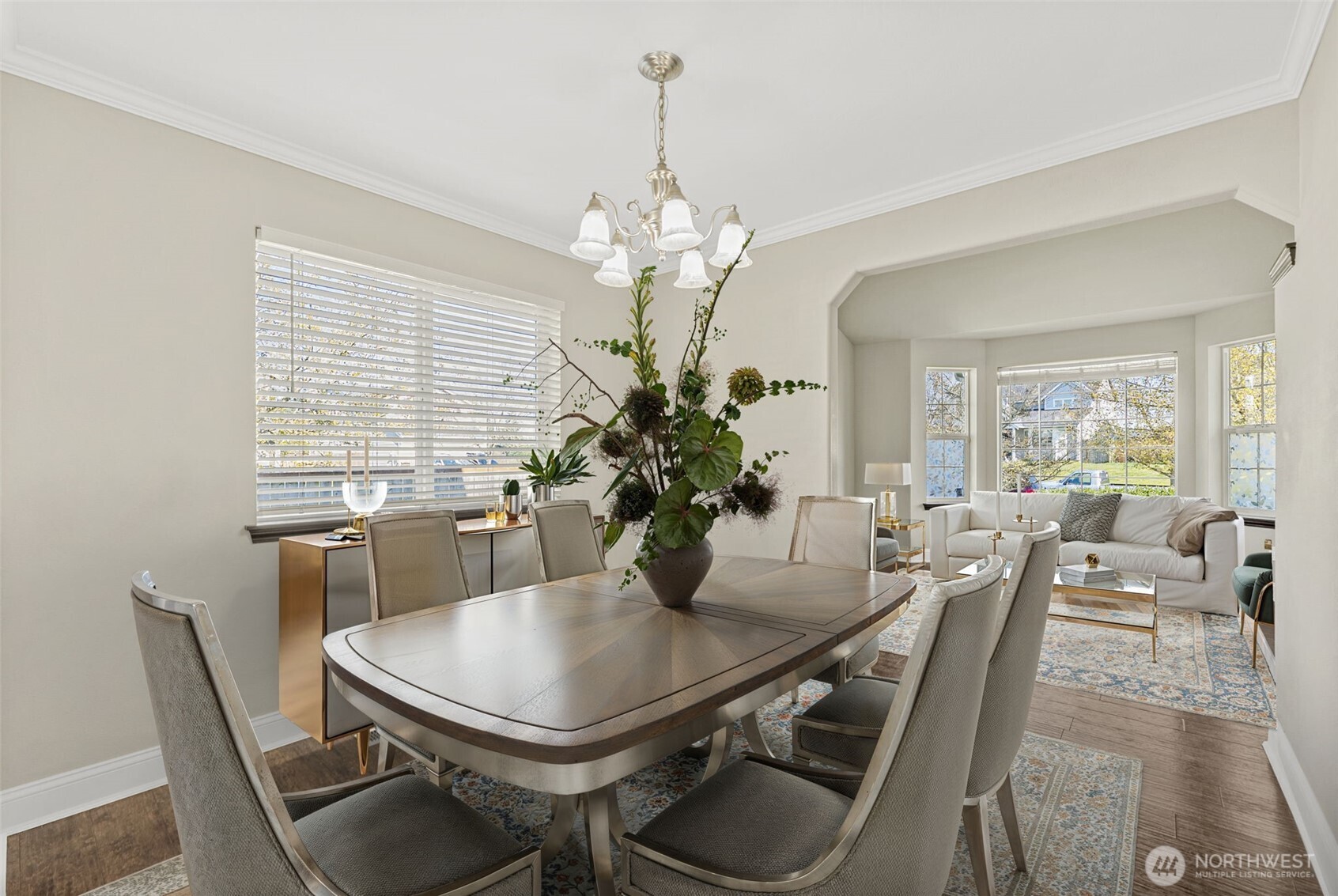 9115 Paradise View Street Yelm, WA 98597 - Photo 9 of 40 a view of a dining room with furniture window and outside view