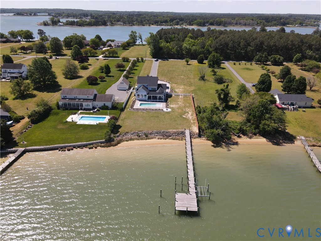1355 Cowart Road Lottsburg, VA 22511 - Photo 62 of 65 an aerial view of a house with a yard