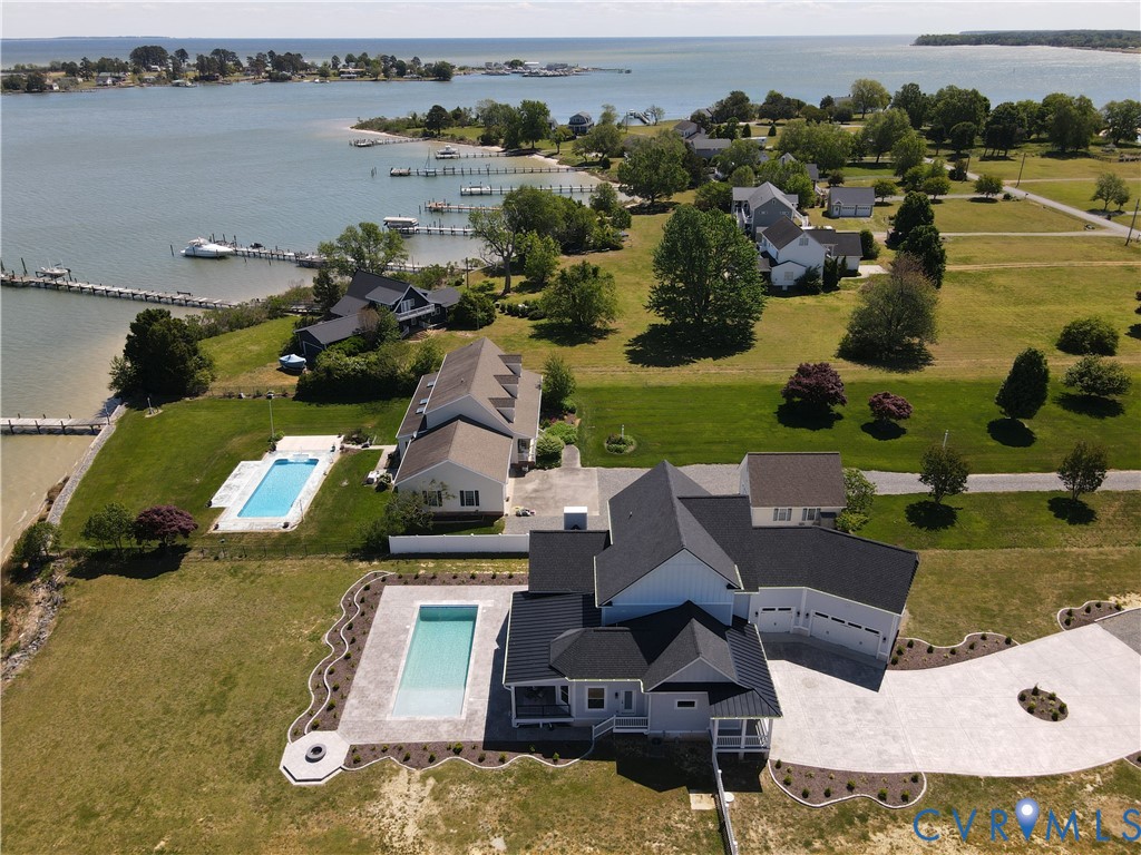 1355 Cowart Road Lottsburg, VA 22511 - Photo 63 of 65 an aerial view of a house with outdoor space lake view and lake view