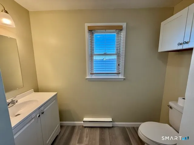 a bathroom with a sink a toilet and vanity