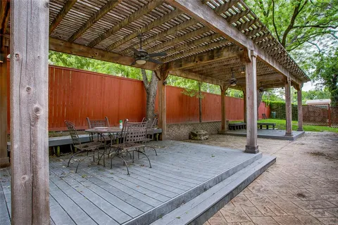 a view of a backyard with a garden