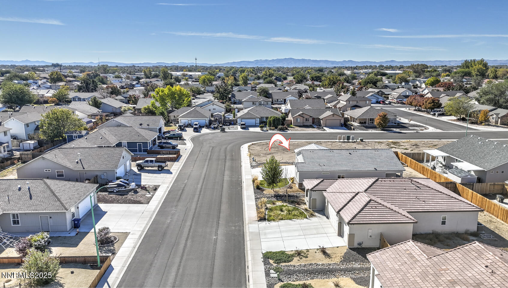 775 Karry Way Fallon, NV 89406 - Photo 24 of 26 an aerial view of a house with a ocean view