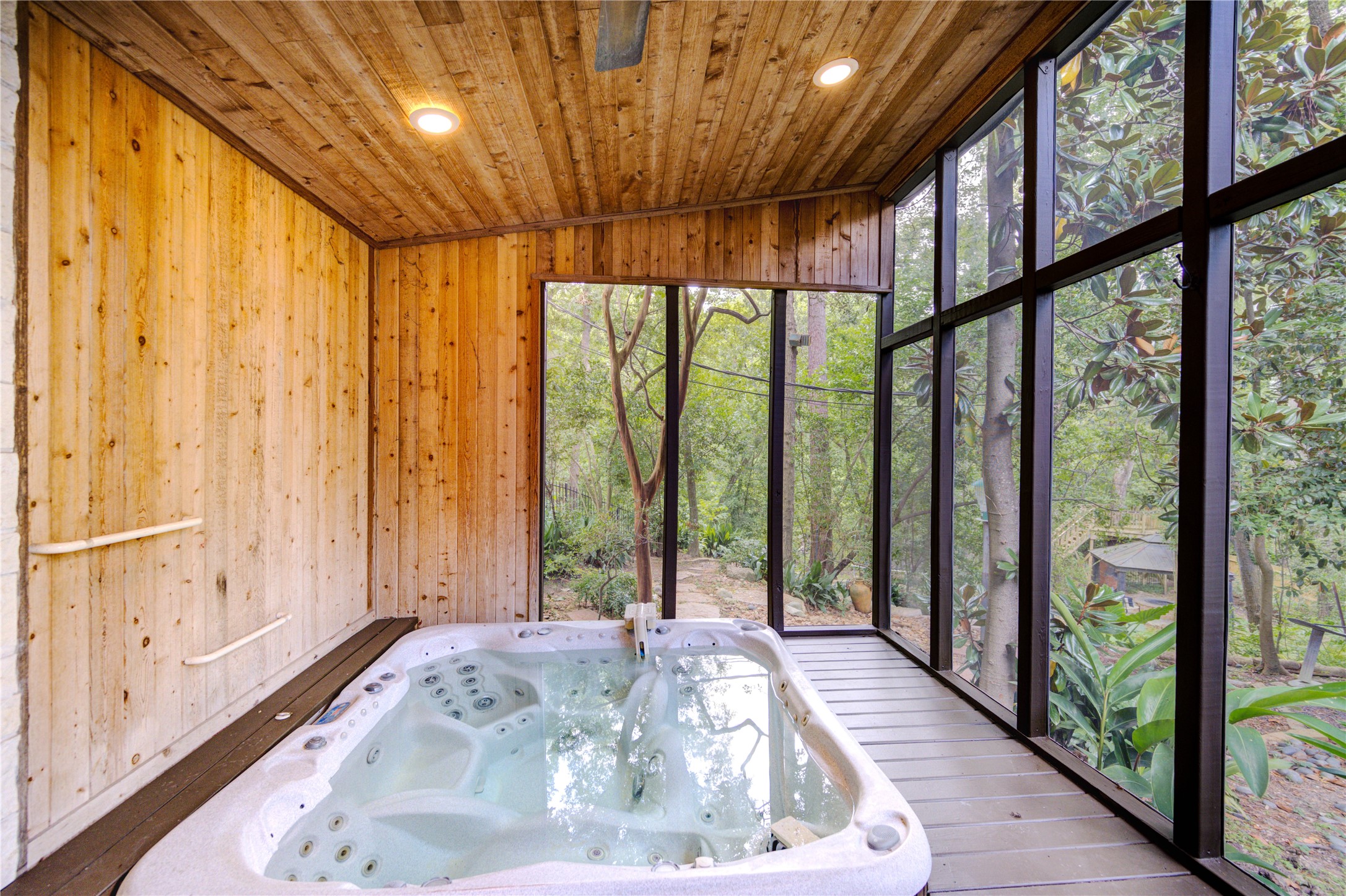 6 Gessner Road Houston, TX 77024 - Photo 37 of 49 Relaxing place to enjoy the view in this generous hot tub.