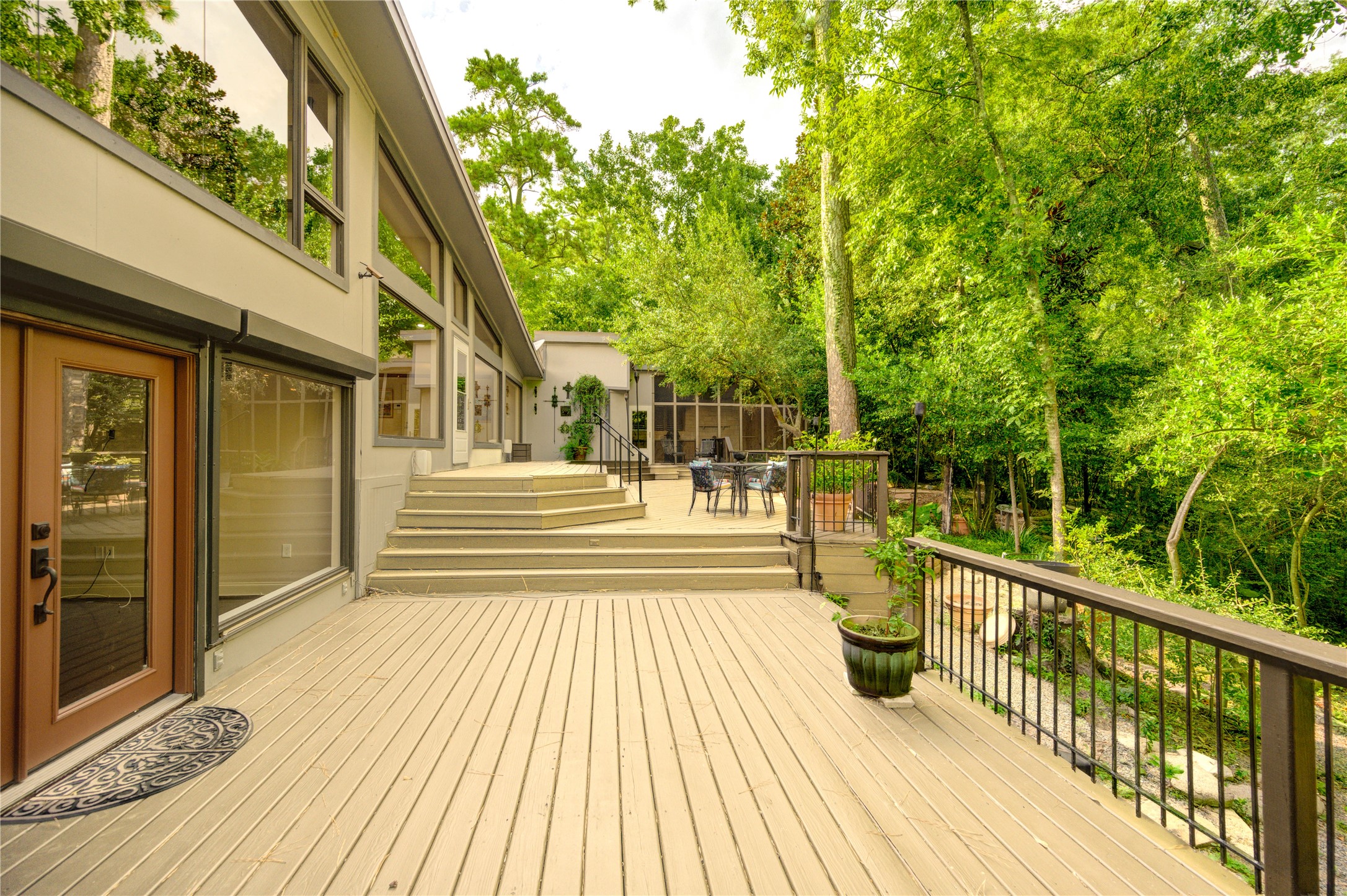 6 Gessner Road Houston, TX 77024 - Photo 39 of 49 Multi layered deck for enjoying the evenings.
