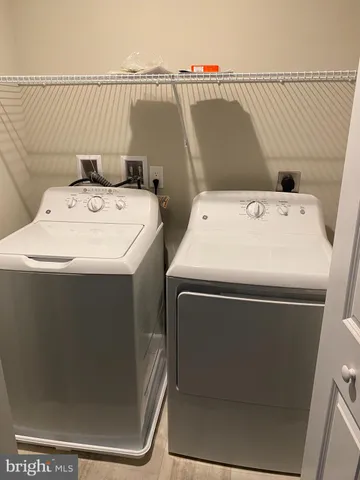 a view of a small space with a window