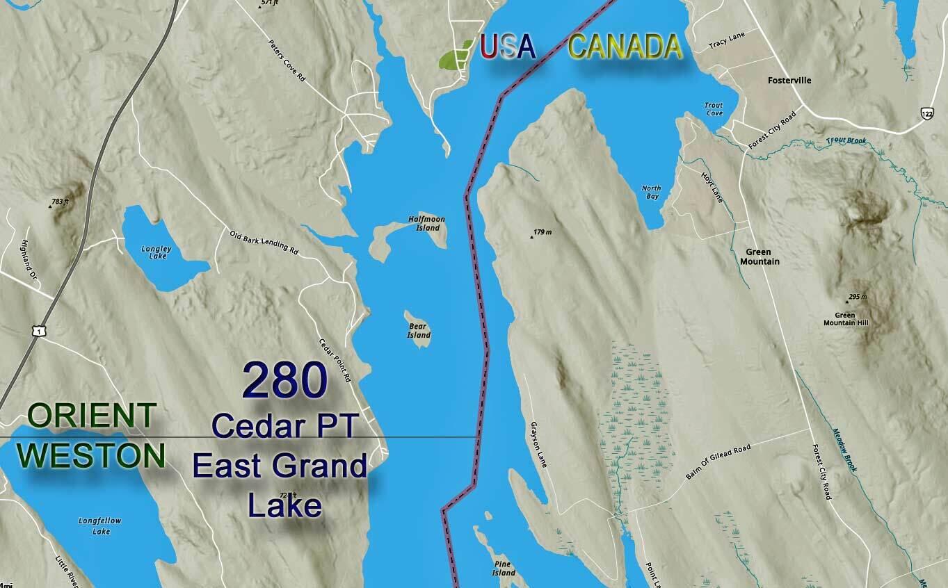 280 Cedar Point Road Orient, ME 04471 - Photo 2 of 39 east-grand-lake-map