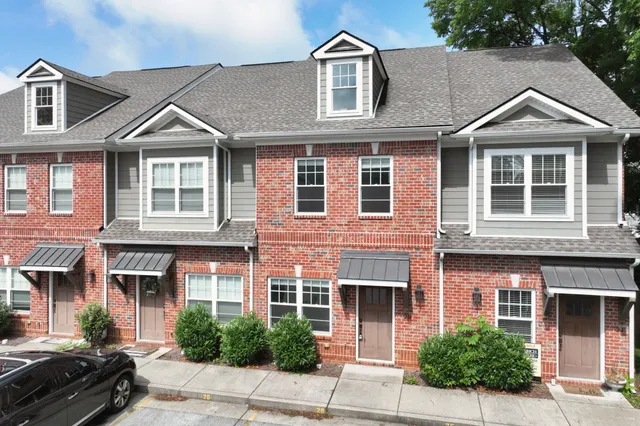 a front view of a residential houses