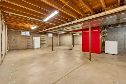 a view of a room with wooden wall