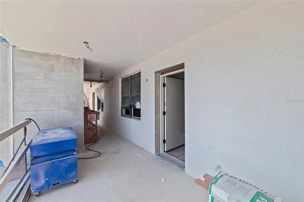 a view of storage and utility room in a hall