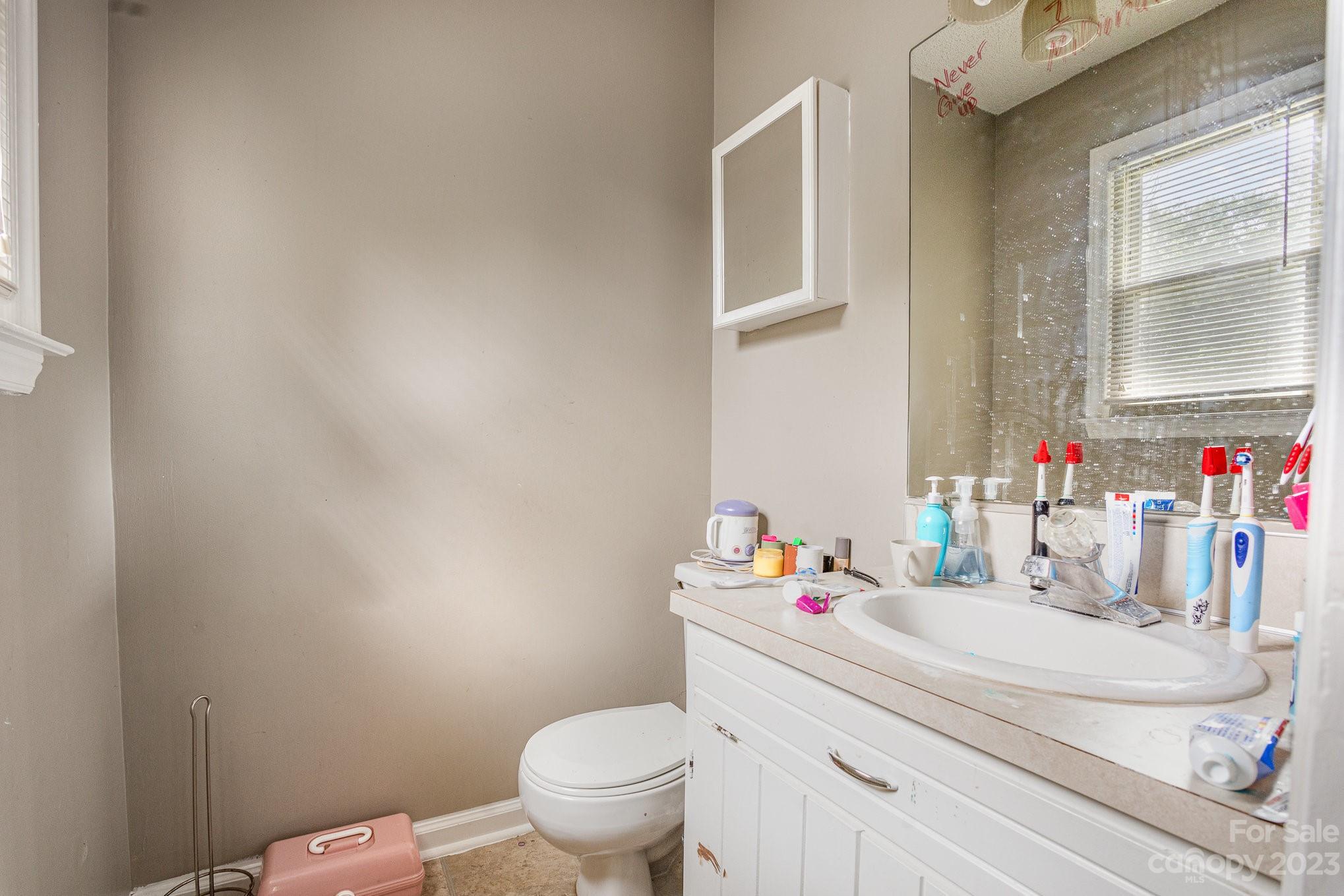 2781 St James Church Road Denver, NC 28037 - Photo 14 of 22 a bathroom with a sink vanity mirror and toilet